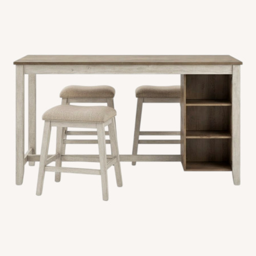 Used Ashley Furniture Light Brown Wood Dining Set for sale on AptDeco