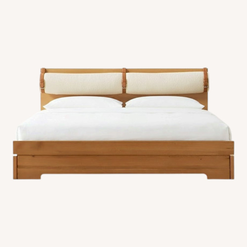 Used CB2 Tenon Wood Queen Bed for sale on AptDeco