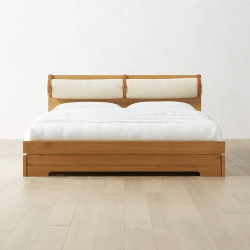 Used CB2 Tenon Wood Queen Bed for sale on AptDeco