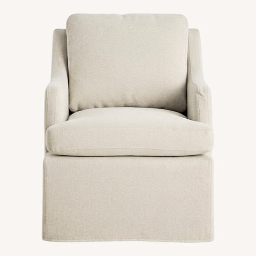 Used Bed Bath & Beyond Chenille Upholstered Chair on Casters for sale on AptDeco