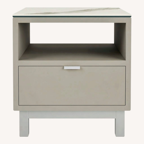 Used Room & Board Light Gray Wood Nightstand for sale on AptDeco