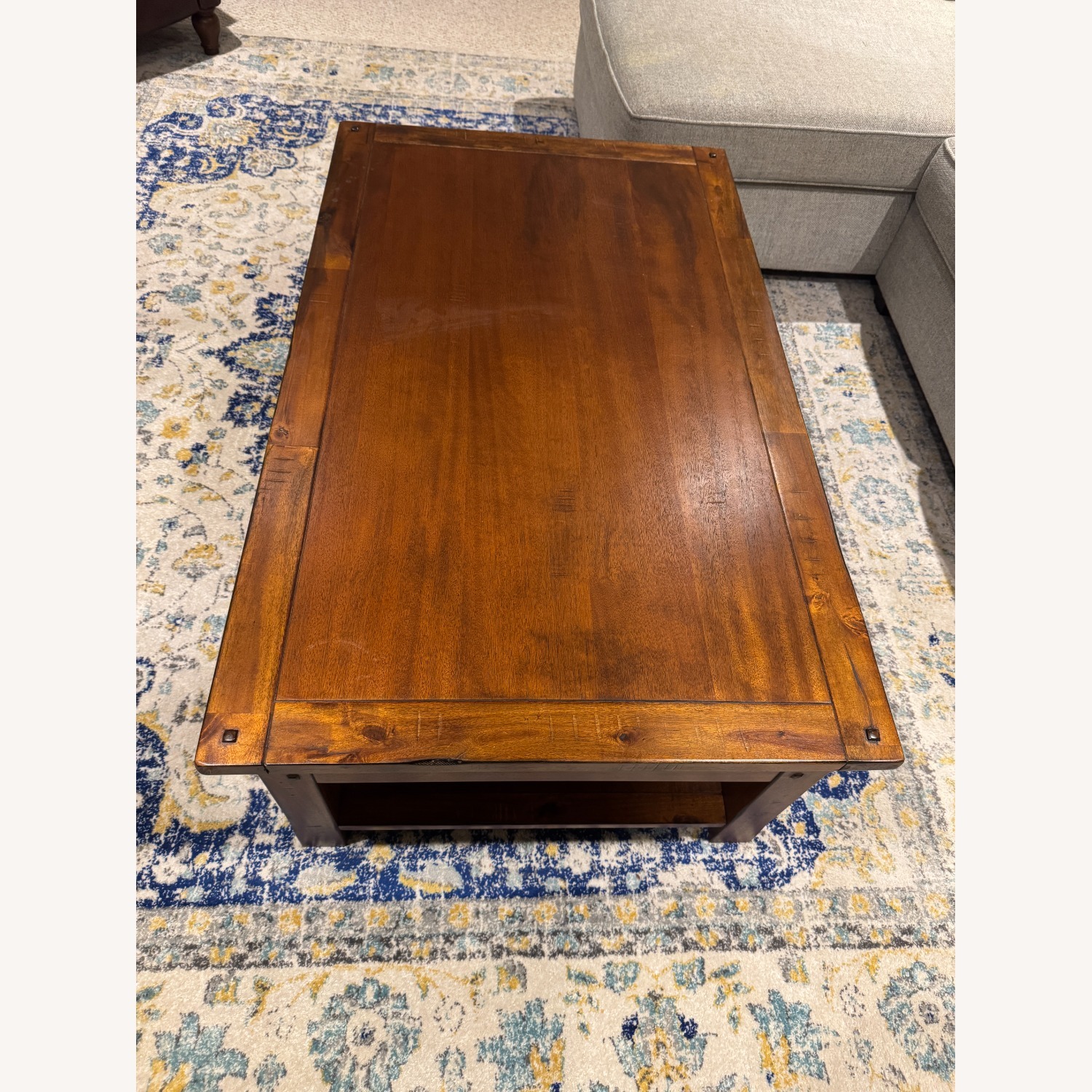 World Market Dark Brown Wood Coffee Table - image-4