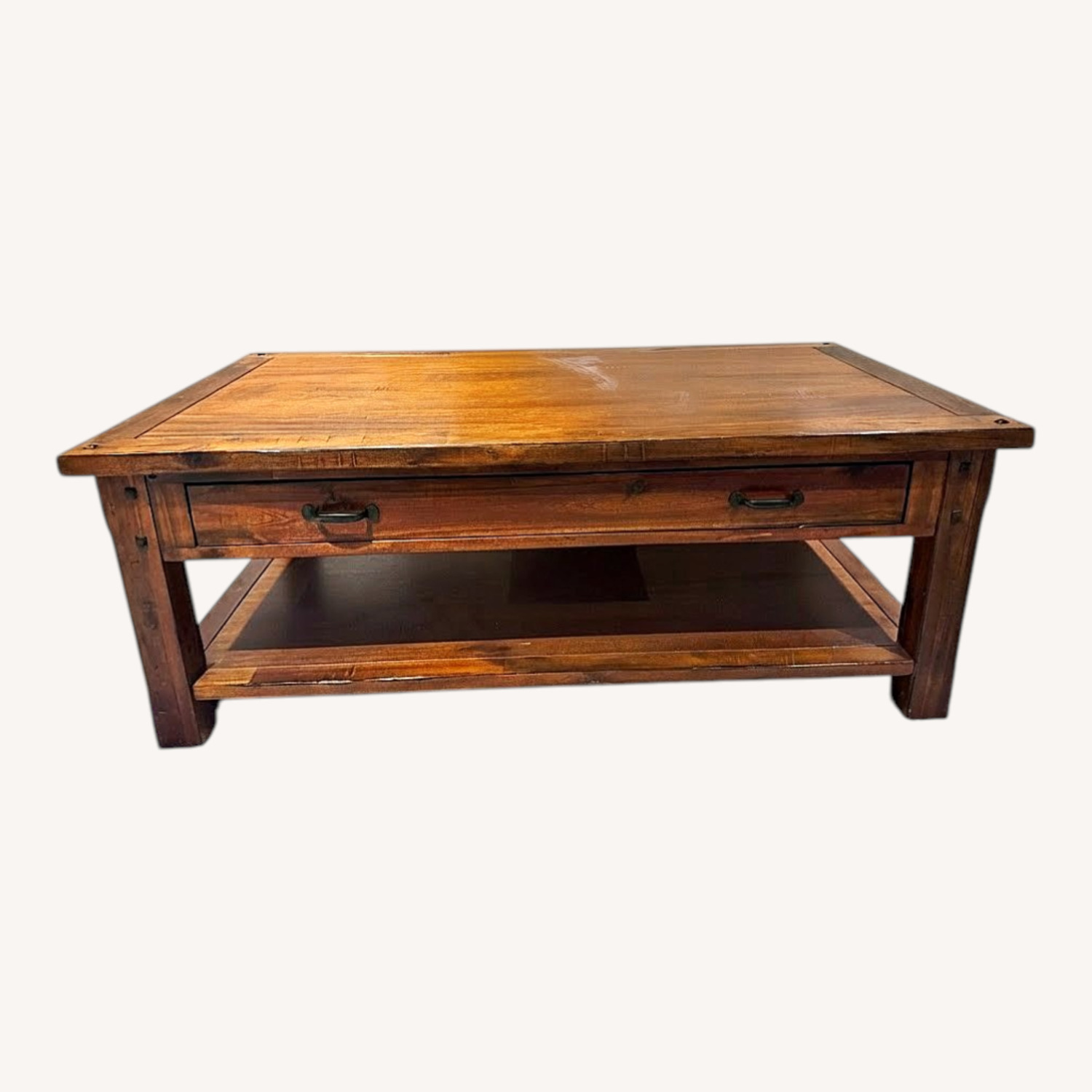 World Market Dark Brown Wood Coffee Table - image-5