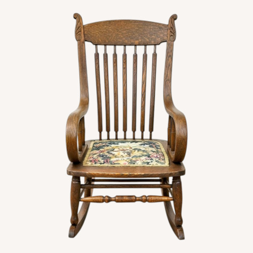 Used Vintage/Antique Dark Brown Accent Chair for sale on AptDeco