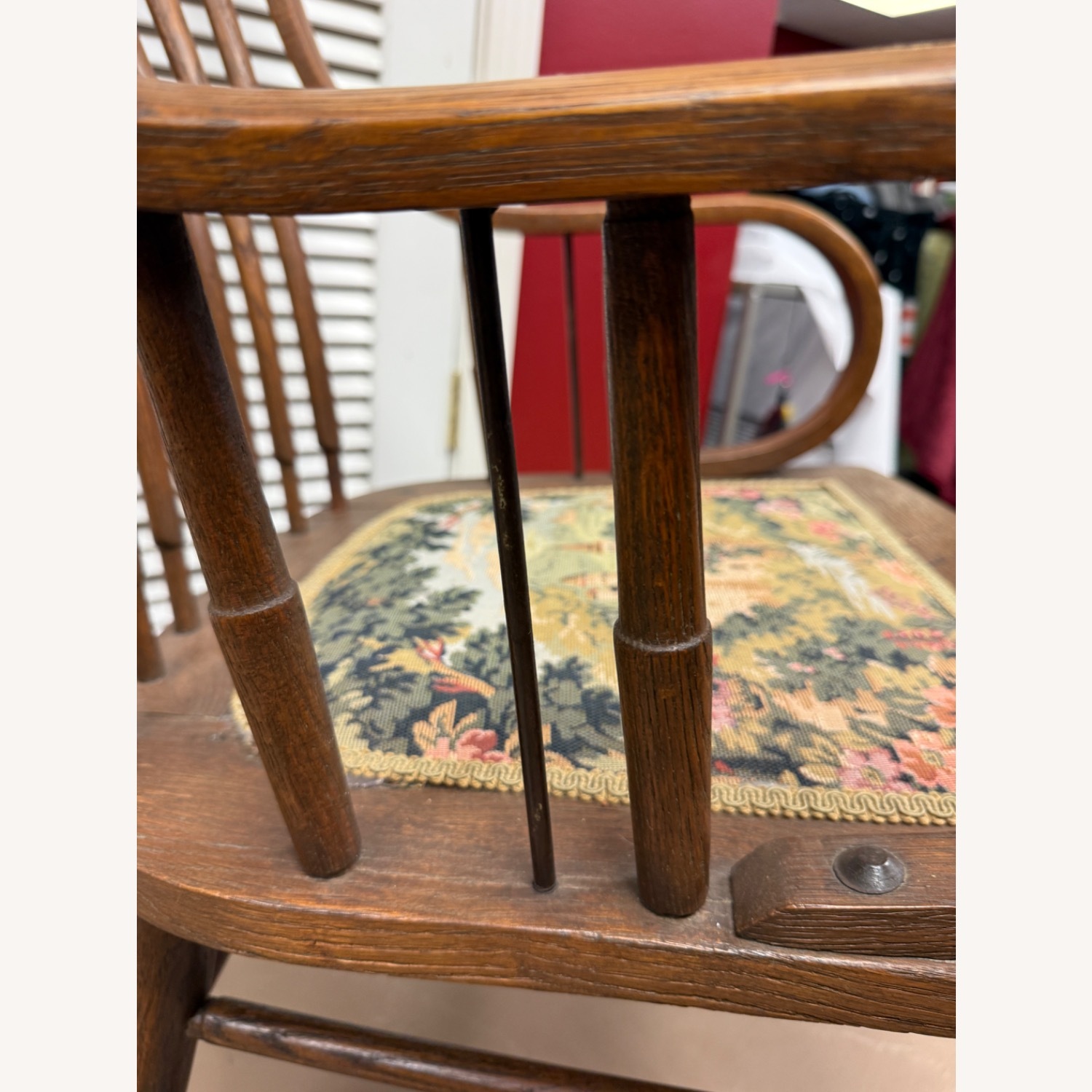 Vintage/Antique Dark Brown Accent Chair - image-3