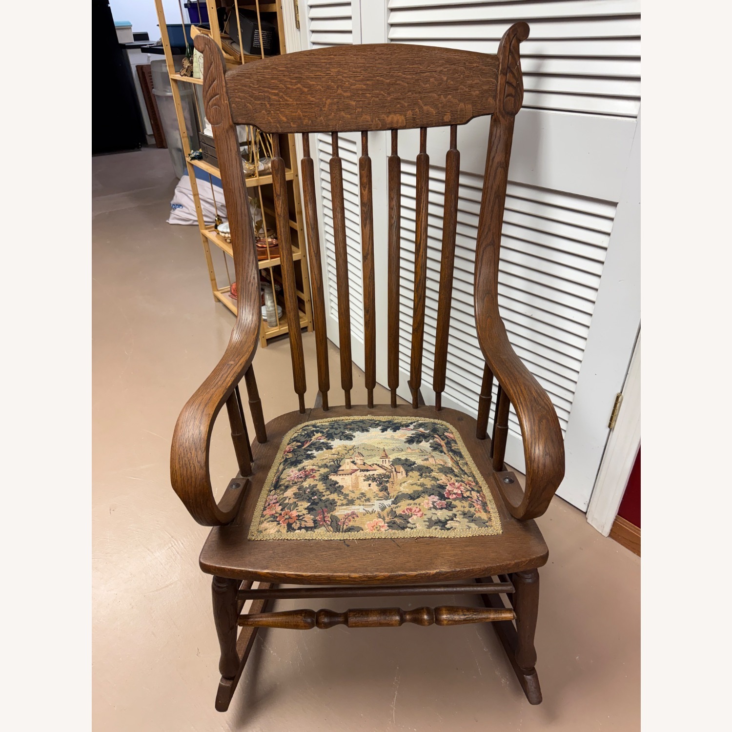 Vintage/Antique Dark Brown Accent Chair - image-5