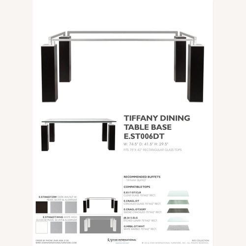 Used Star International Tiffany Glass Dining Table Set for sale on AptDeco