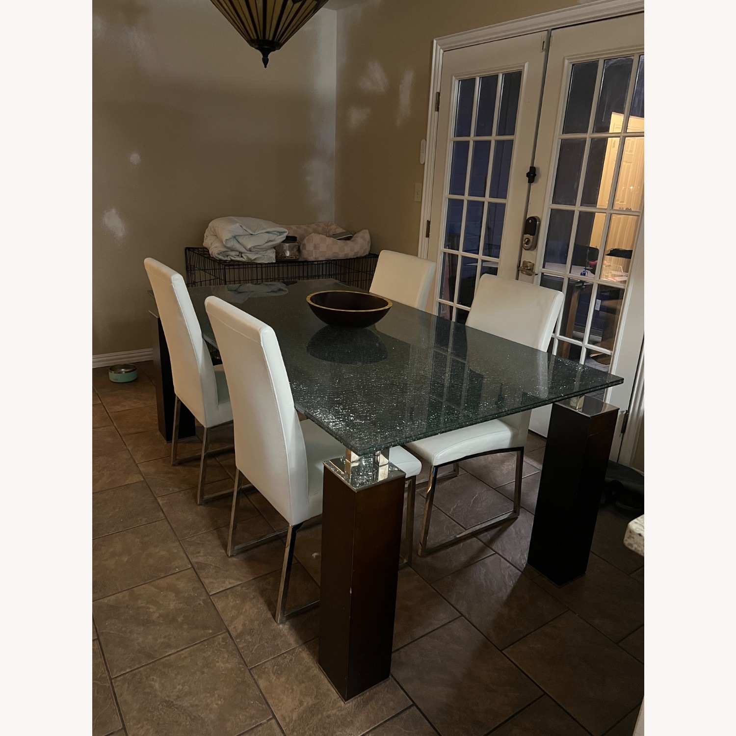 Star International Tiffany Glass Dining Table Set - image-3