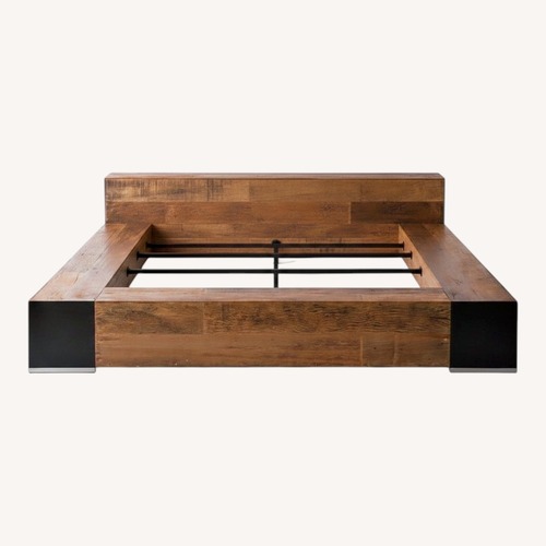 Used Environment Furniture Dark Brown Wood King Bed for sale on AptDeco
