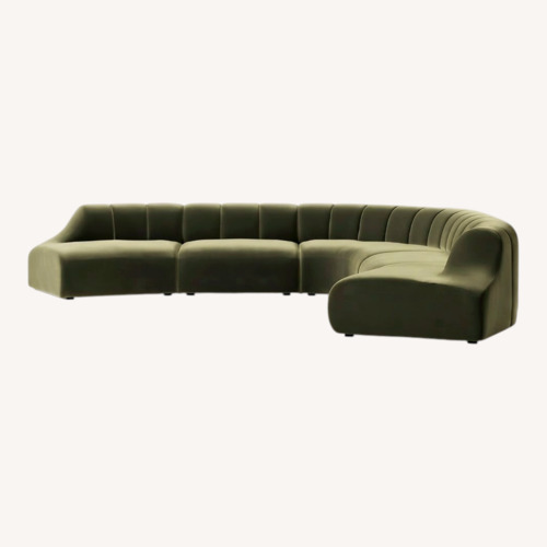 Used CB2 Green Fabric 3+ Piece Sectional for sale on AptDeco