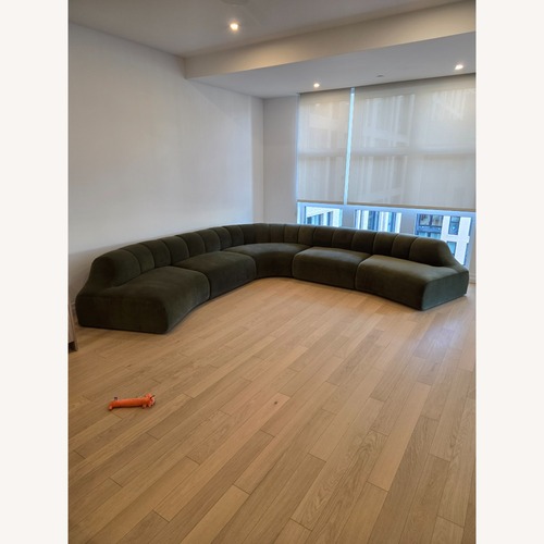 Used CB2 Green Fabric 3+ Piece Sectional for sale on AptDeco