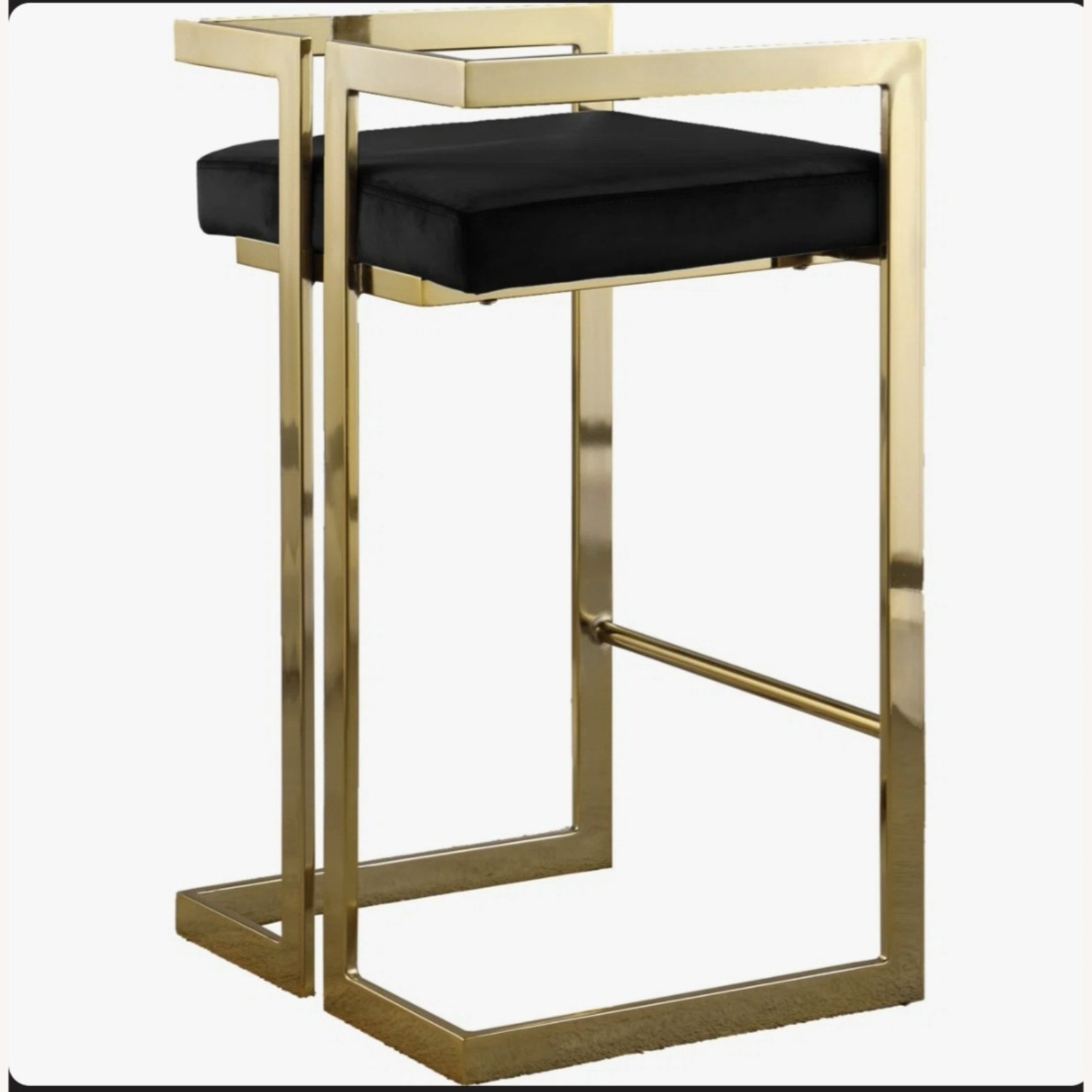 Wayfair 4 Gold and Black Metal Stools - image-2