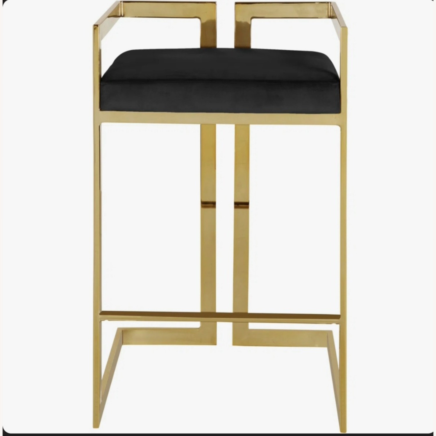 Wayfair 4 Gold and Black Metal Stools - image-1