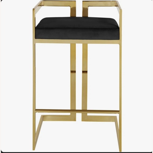 Used Wayfair 4 Gold and Black Metal Stools for sale on AptDeco
