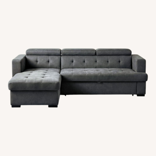 Used Dark Blue Grey Sofa Sleeper Sectional for sale on AptDeco