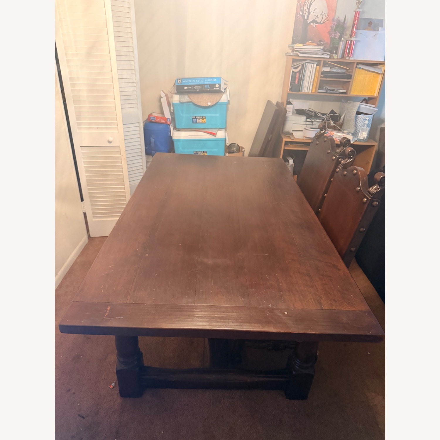 Vintage/Antique Dark Brown Dining Table - image-3