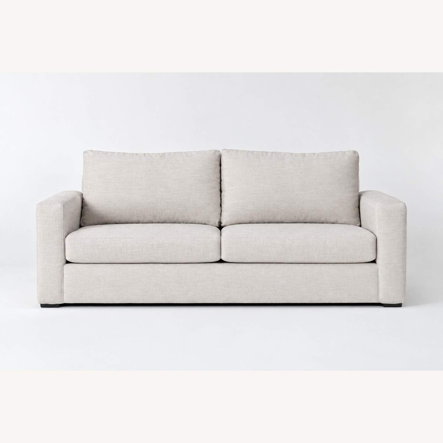 Living Spaces Couch Beige Fabric 86" - image-4