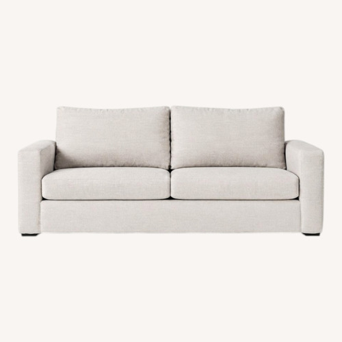 Used Living Spaces Couch Beige Fabric 86" for sale on AptDeco