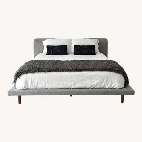 Used Modani Light Gray Fabric Queen Bed for sale on AptDeco