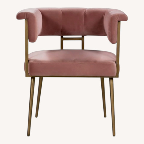 Used TOV Furniture Pink Velvet Accent Chairs, Set of 4 for sale on AptDeco