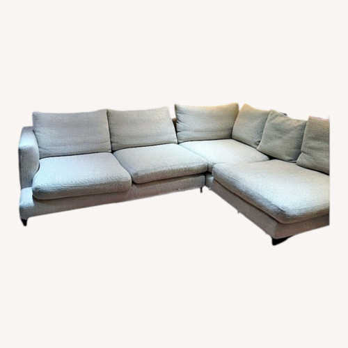 Used Room & Board Gray 2 Piece Bumper Chaise Sectional for sale on AptDeco