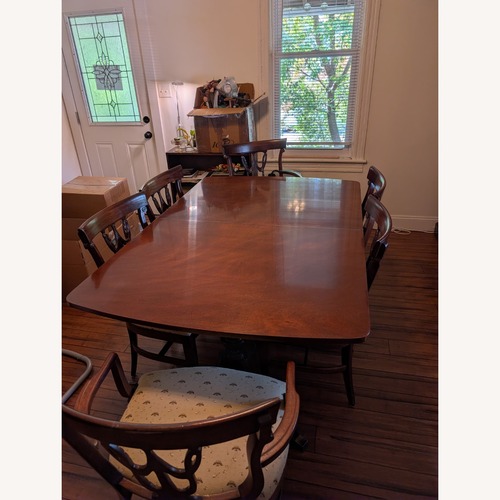 Used RWAY Mahogany Dining Table and Chairs for sale on AptDeco