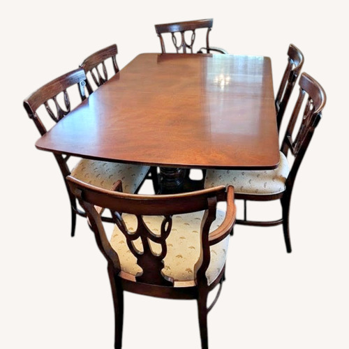 Used RWAY Mahogany Dining Table and Chairs for sale on AptDeco
