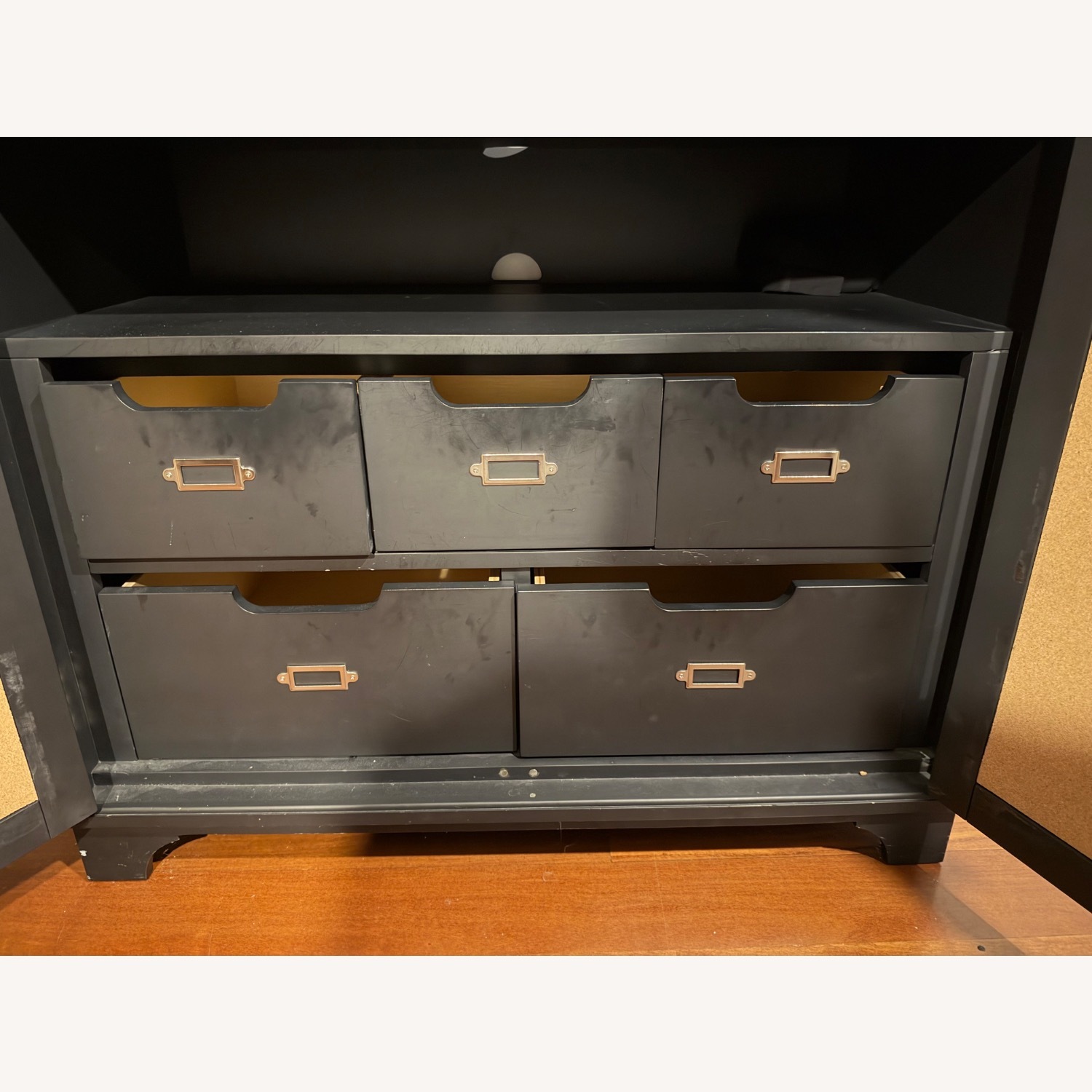 Pottery Barn Kids Black Wood Armoire - image-3