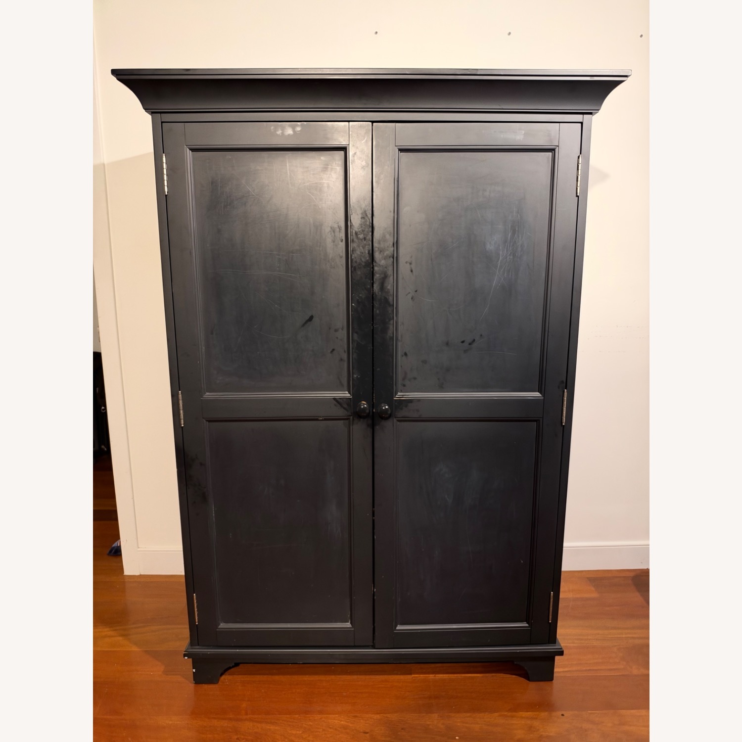 Pottery Barn Kids Black Wood Armoire - image-1