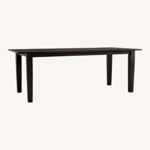 Used Crate & Barrel Basque Dark Brown Wood Dining Set for sale on AptDeco
