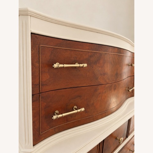 Used Vintage Walnut & Cream Dresser for sale on AptDeco