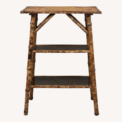 Used Antique Tiger Bamboo Three-Tier Side Table for sale on AptDeco