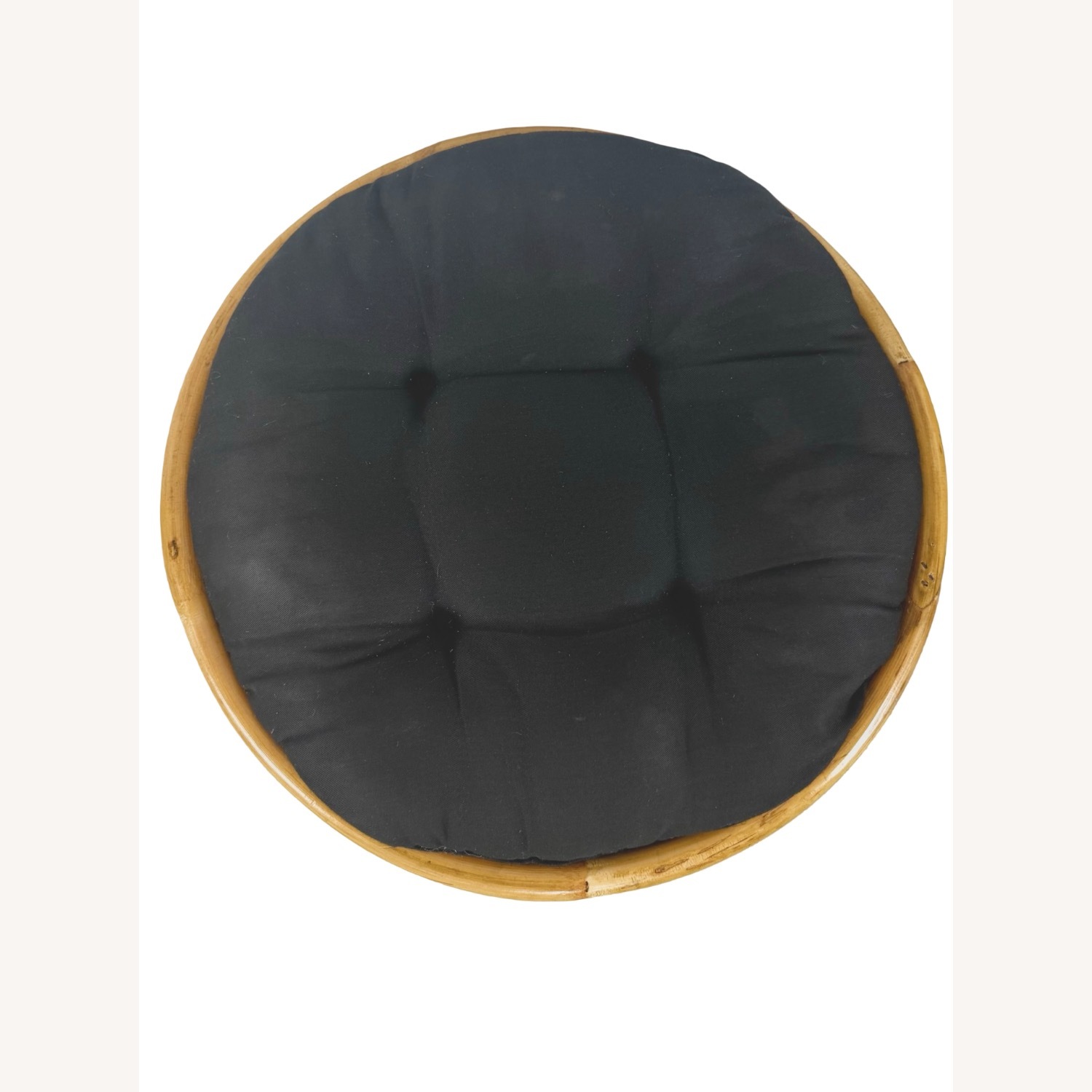 Pair of Vintage Round Rattan Footstools - image-11
