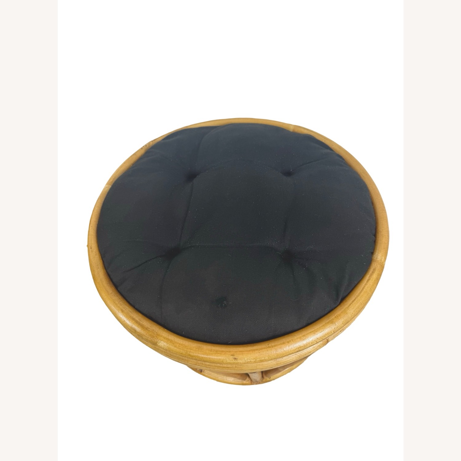 Pair of Vintage Round Rattan Footstools - image-19