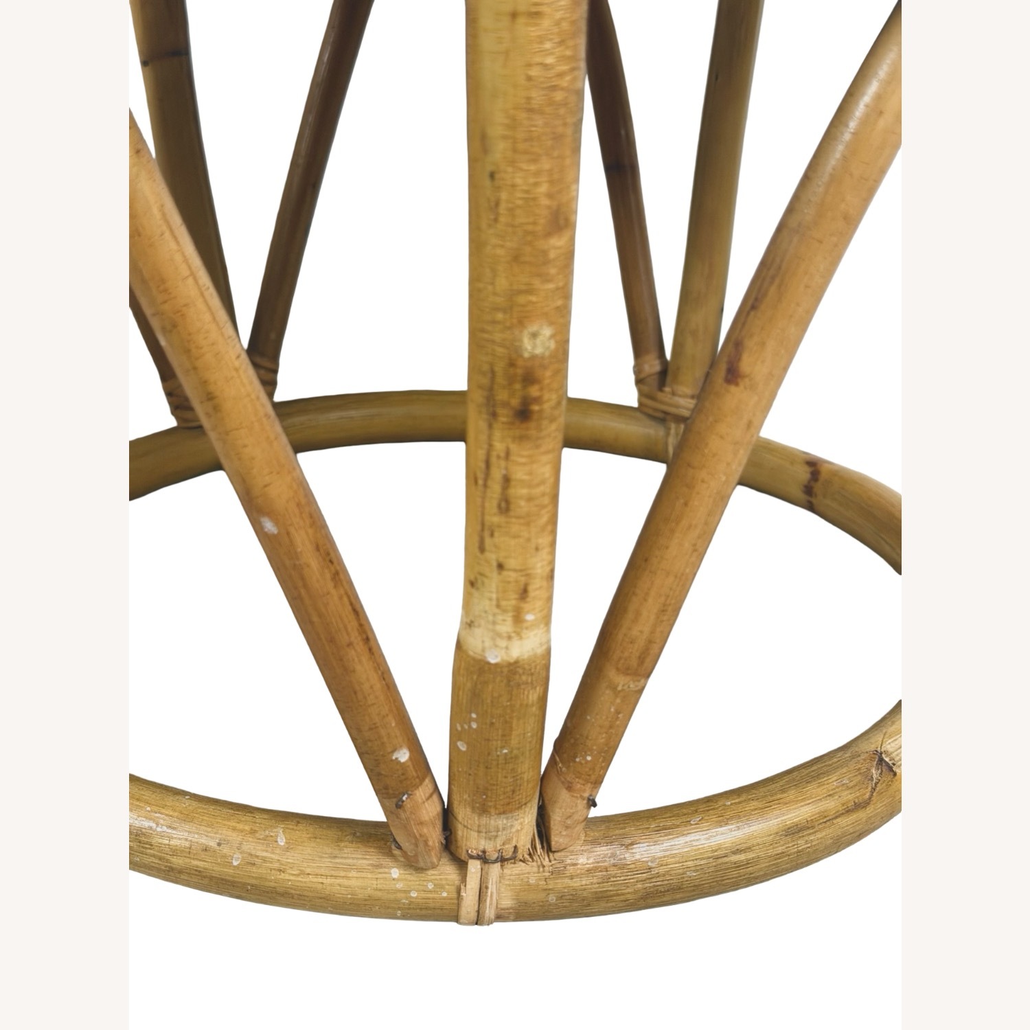 Pair of Vintage Round Rattan Footstools - image-22