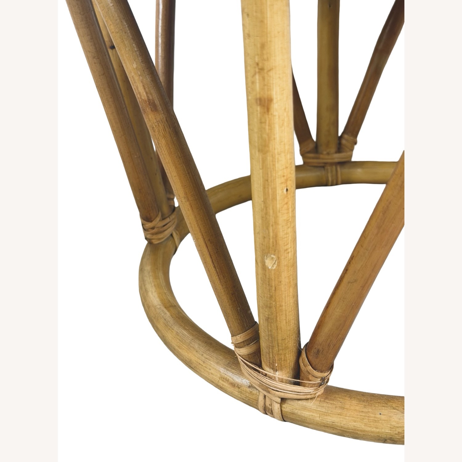 Pair of Vintage Round Rattan Footstools - image-16