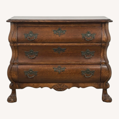 Used Vintage Oak Bombé Three-Drawer Chest for sale on AptDeco