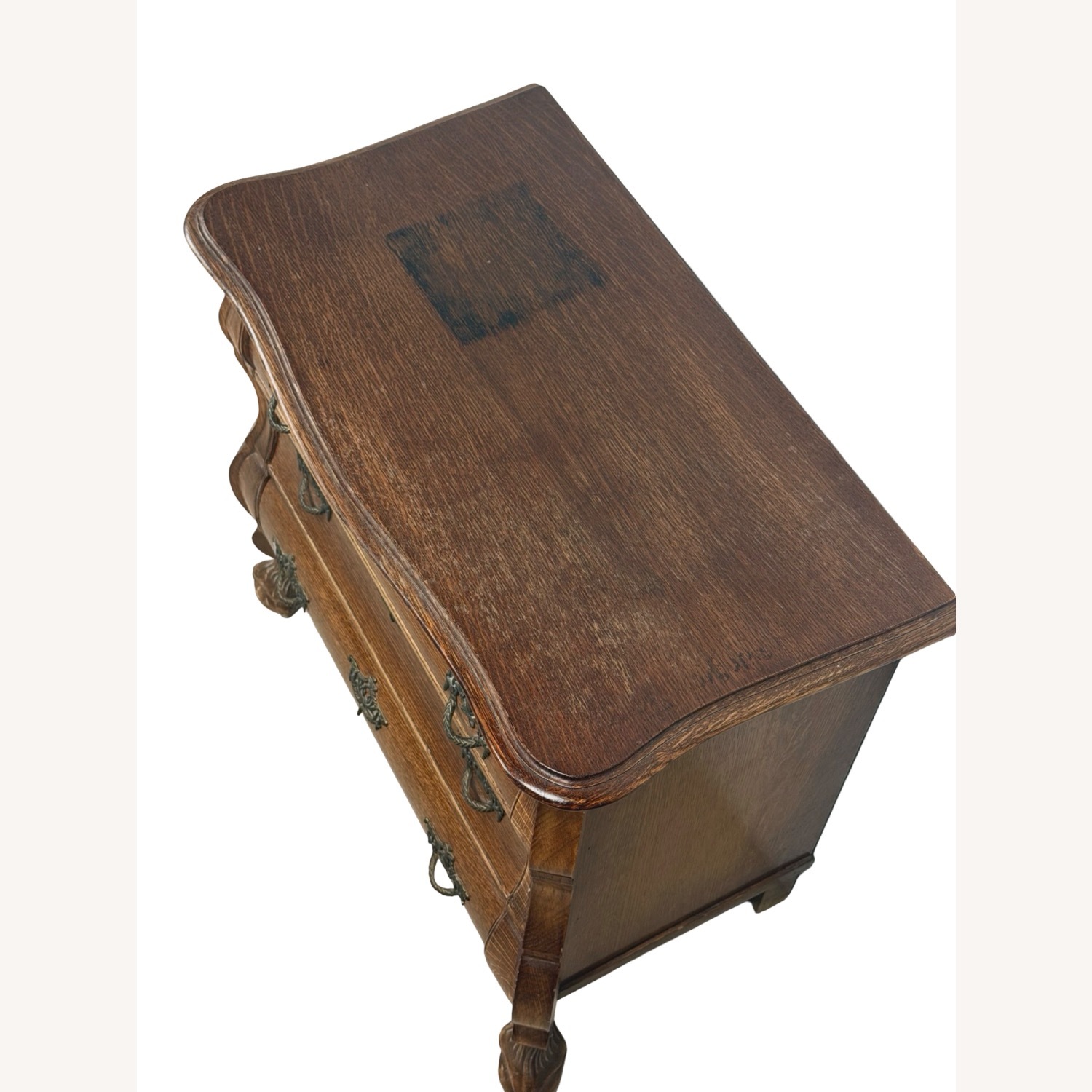 Vintage Oak Bombé Three-Drawer Chest - image-11