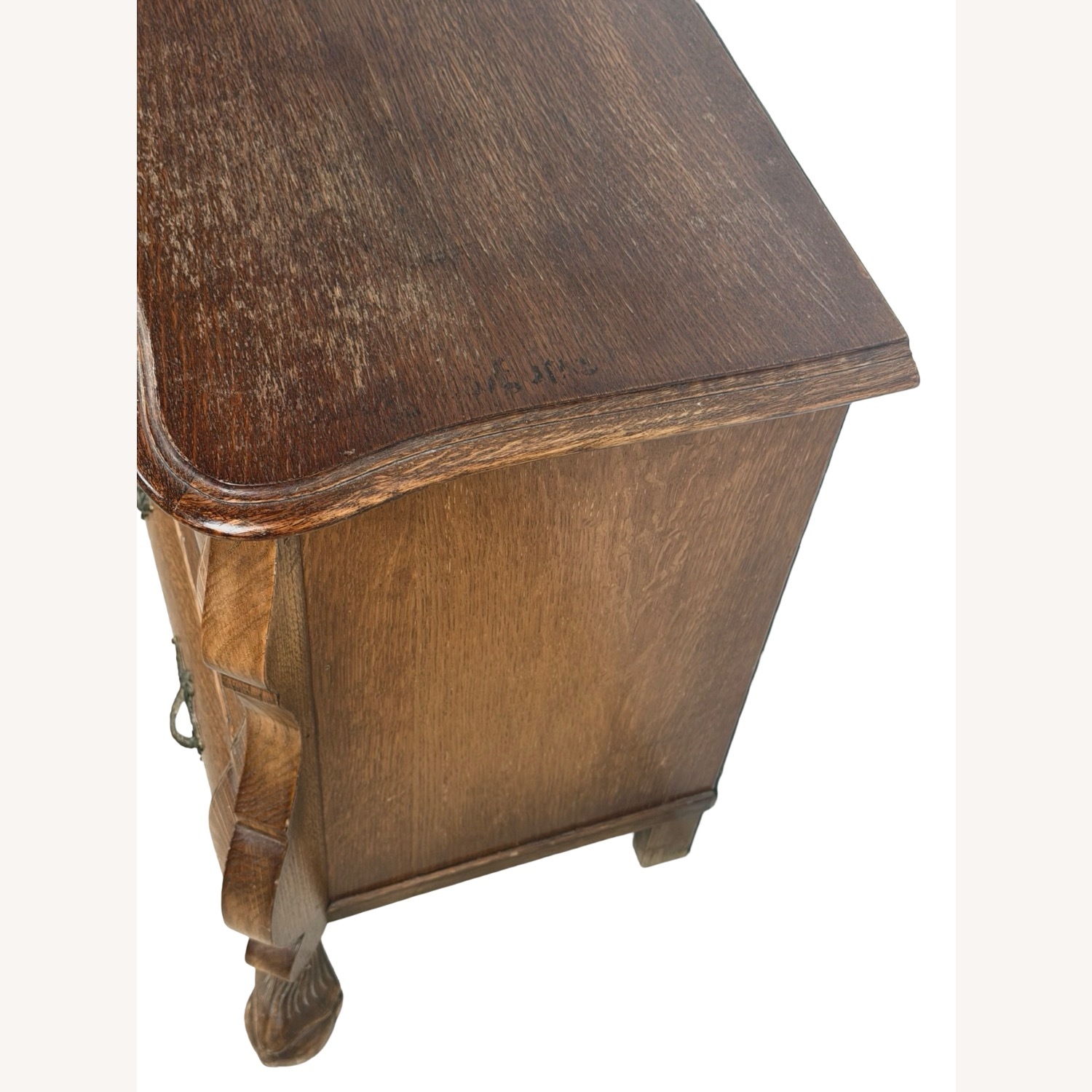 Vintage Oak Bombé Three-Drawer Chest - image-14