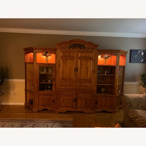 Used Natural Wood Wall Unit for sale on AptDeco