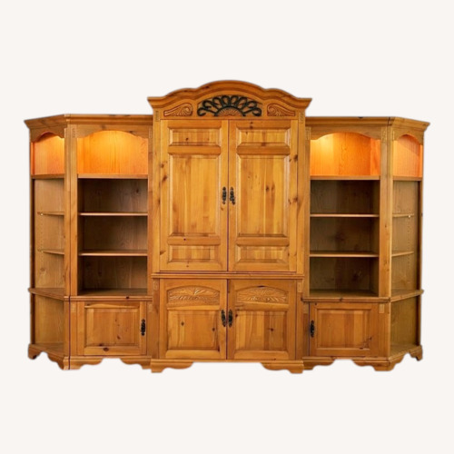 Used Natural Wood Wall Unit for sale on AptDeco