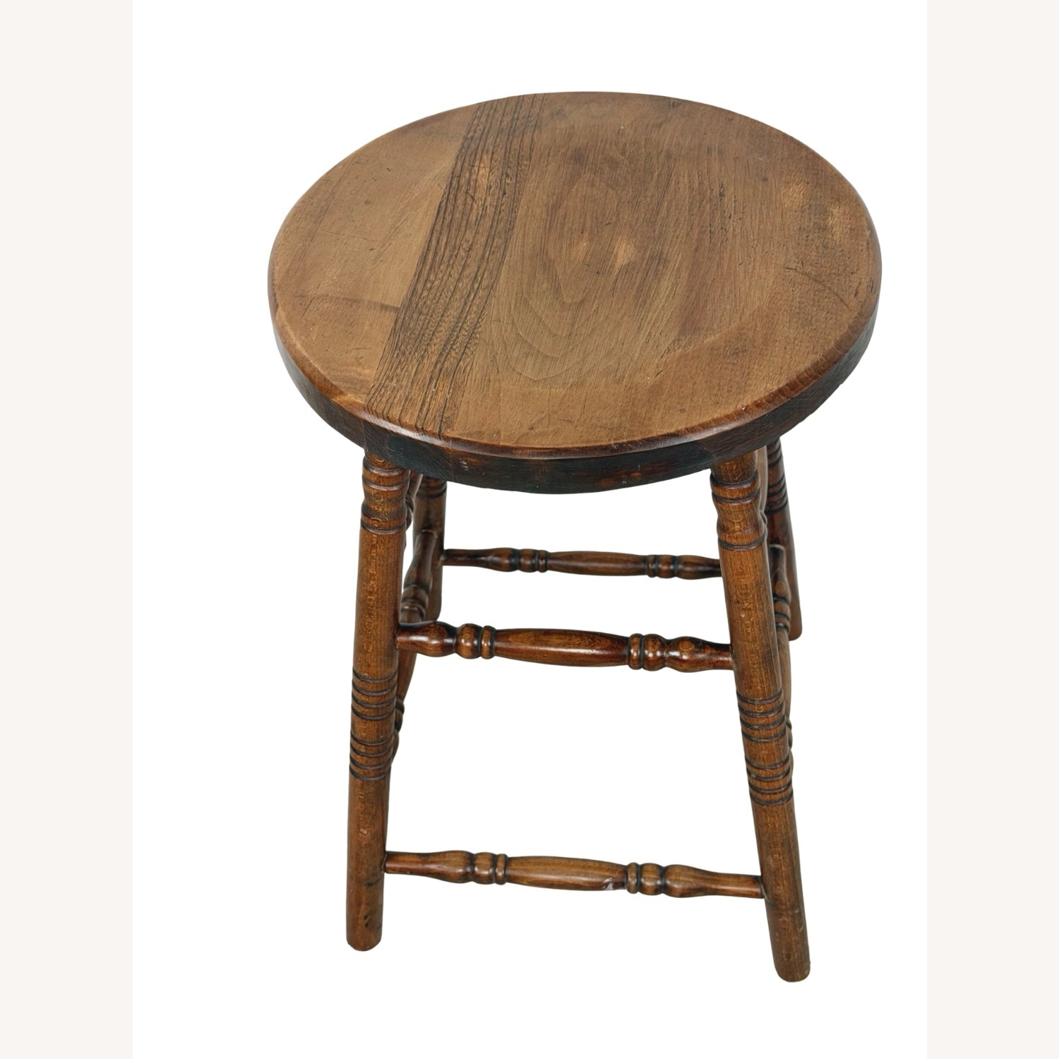 Antique Farmhouse Stool with Turned Legs - image-19
