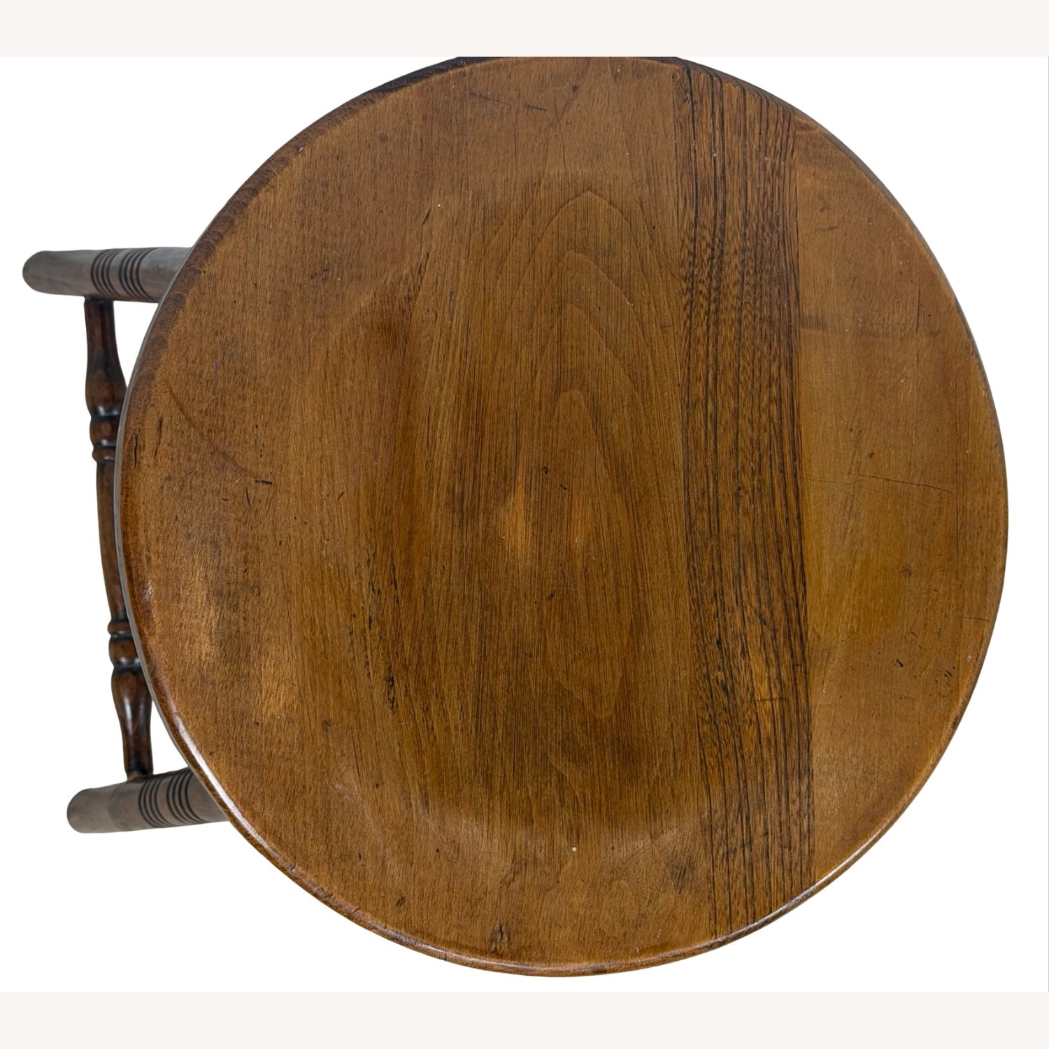 Antique Farmhouse Stool with Turned Legs - image-4