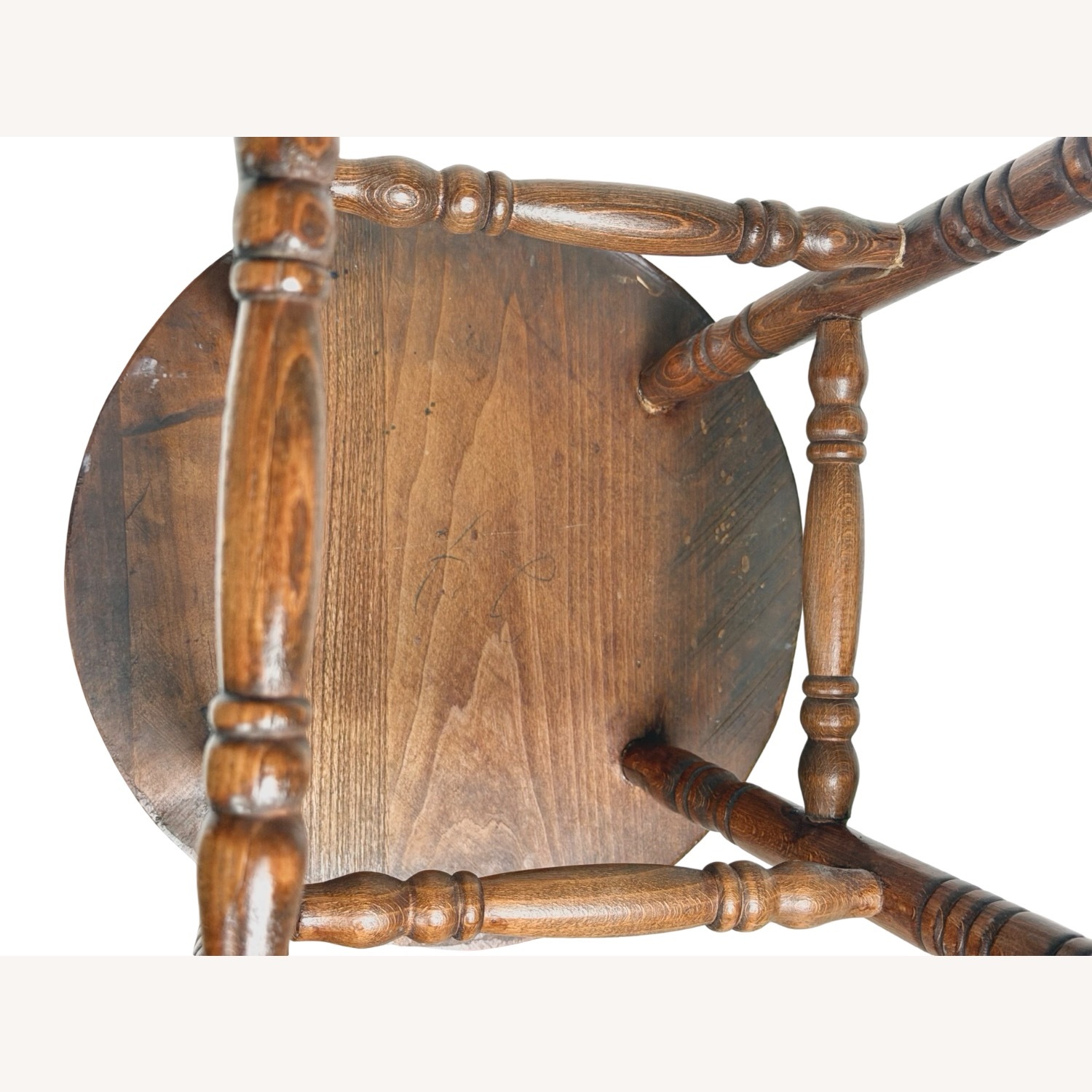 Antique Farmhouse Stool with Turned Legs - image-20