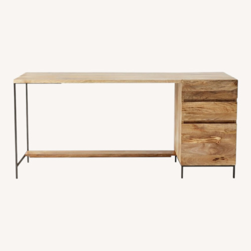 Used West Elm Solid Wood Modular Desk W File Cabinet for sale on AptDeco
