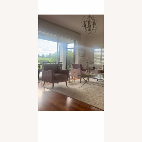 Used Pier 1 Imports Pink Velvet Armchairs for sale on AptDeco
