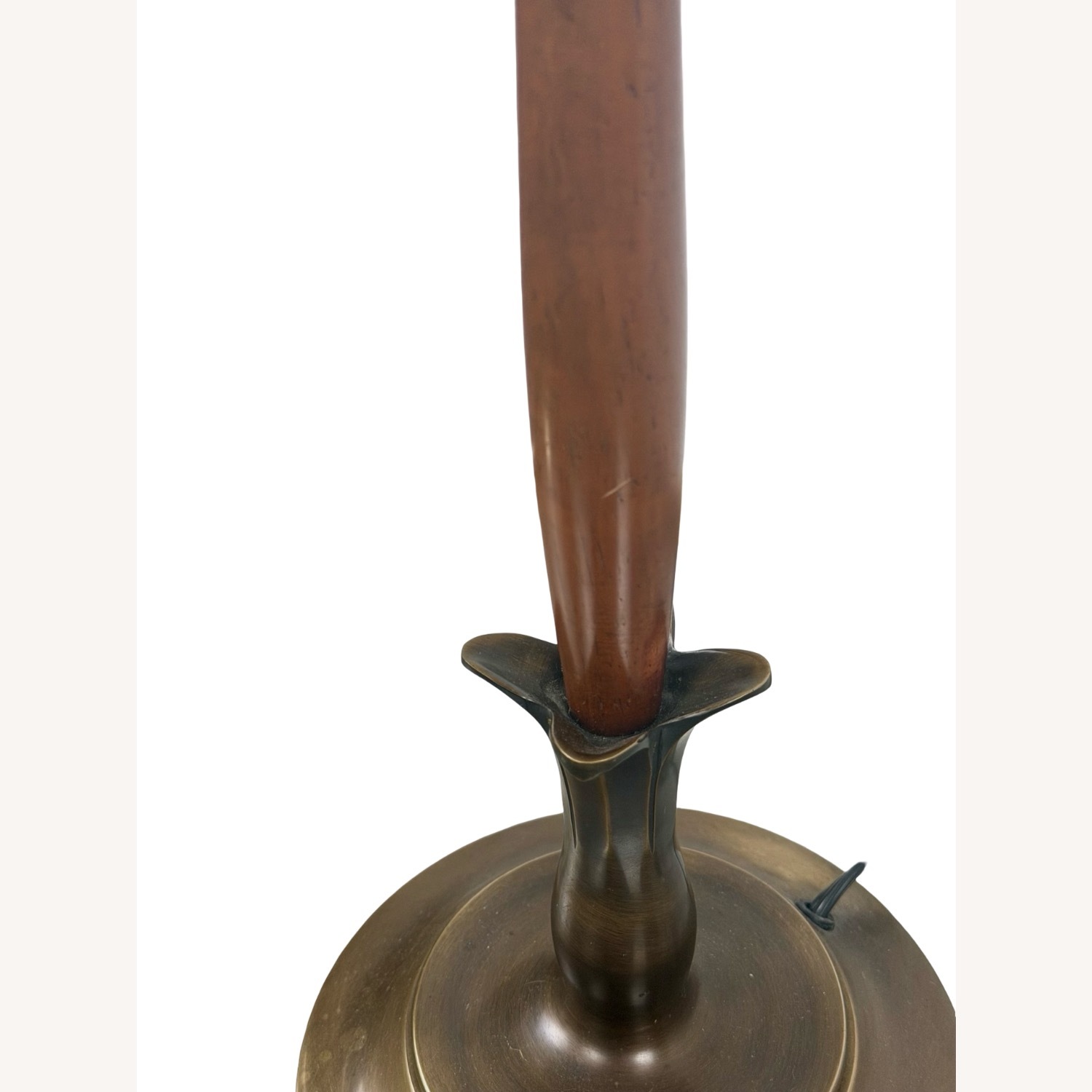 Mid-Century Sculptural Walnut Table Lamp - image-7