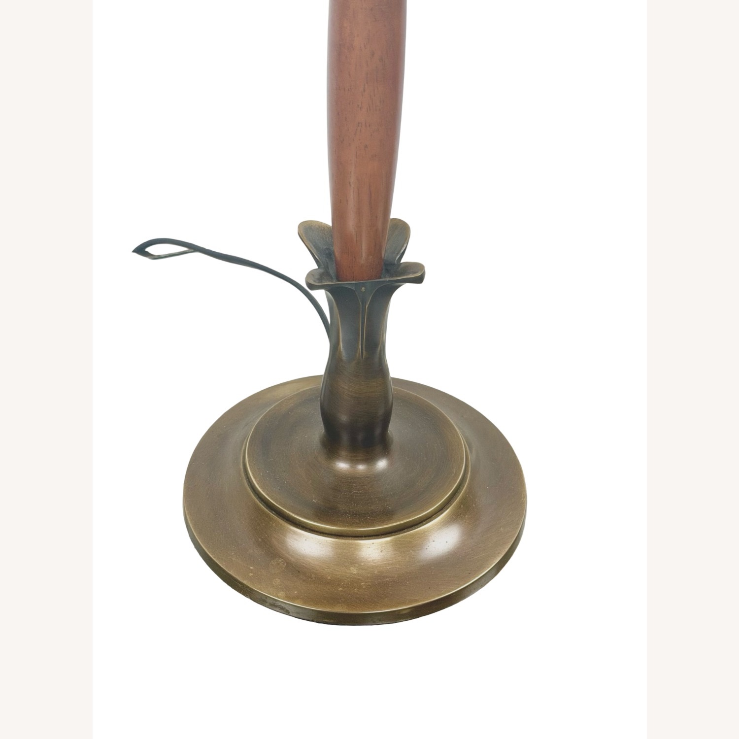 Mid-Century Sculptural Walnut Table Lamp - image-3