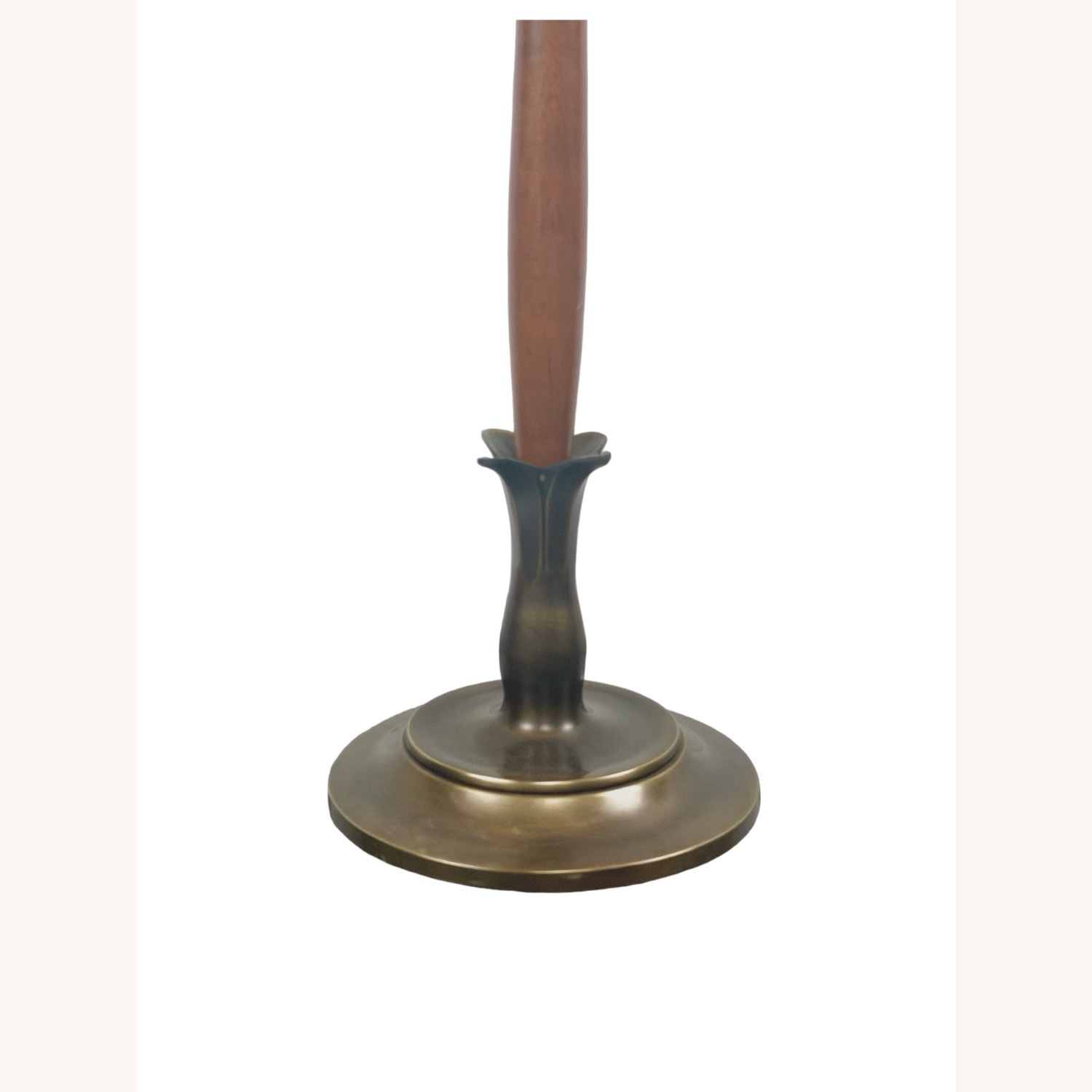 Mid-Century Sculptural Walnut Table Lamp - image-2