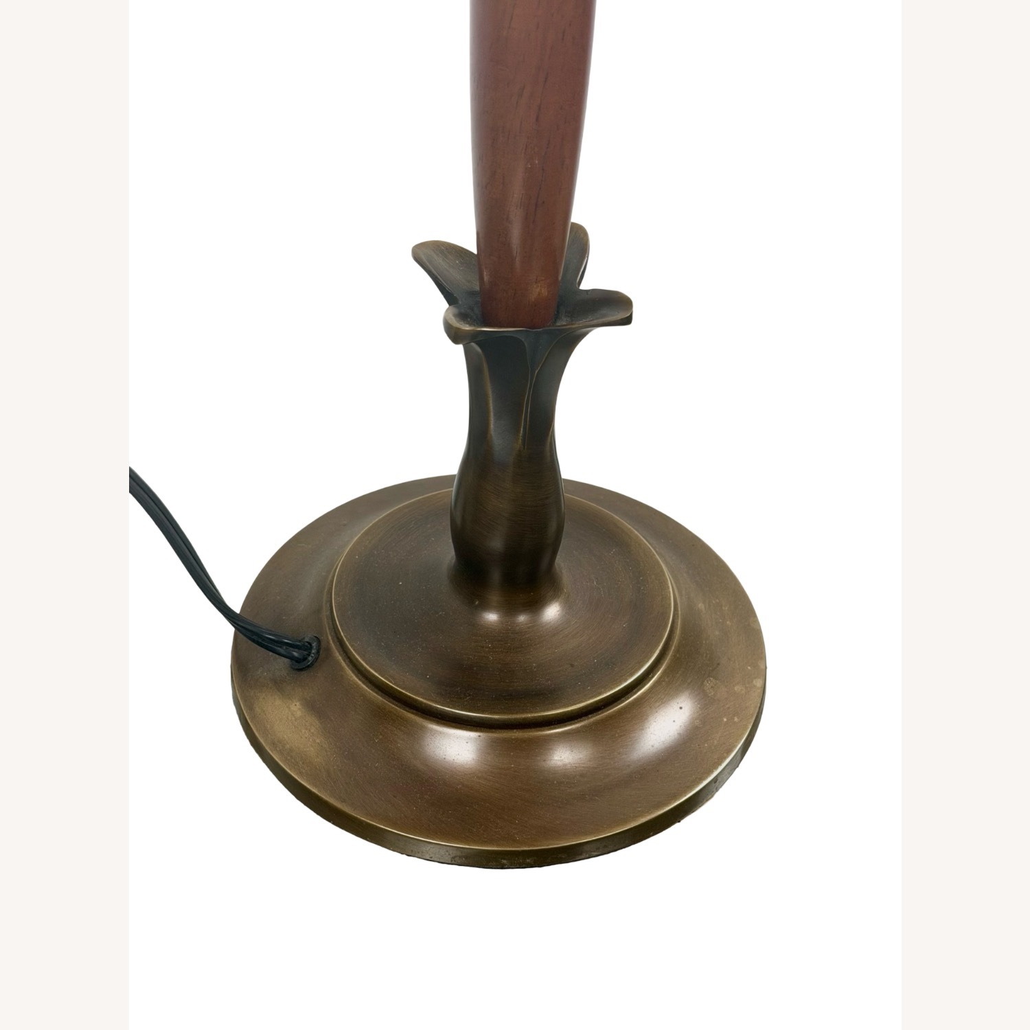 Mid-Century Sculptural Walnut Table Lamp - image-9